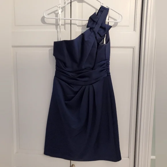 David's Bridal | Dresses | Navy Blue One Shoulder Short Dress Size 2 | Poshmark David's Bridal | Dresses | Navy Blue One Shoulder Short Dress Size 2 | Poshmark